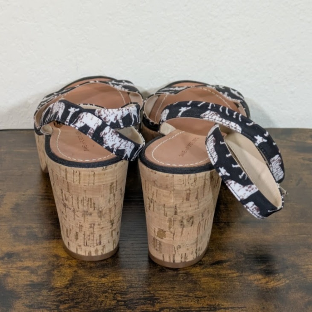 Diane Von Furstenberg Odelia Platform Sandals‎ Animal Print Crisscross 9.5M - Picture 4 of 13